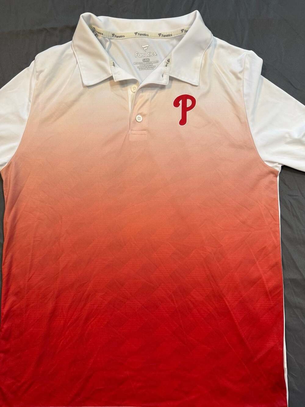 Fanatics Philadelphia Phillies Men's White Red Sandlot Game Polo Shirt L